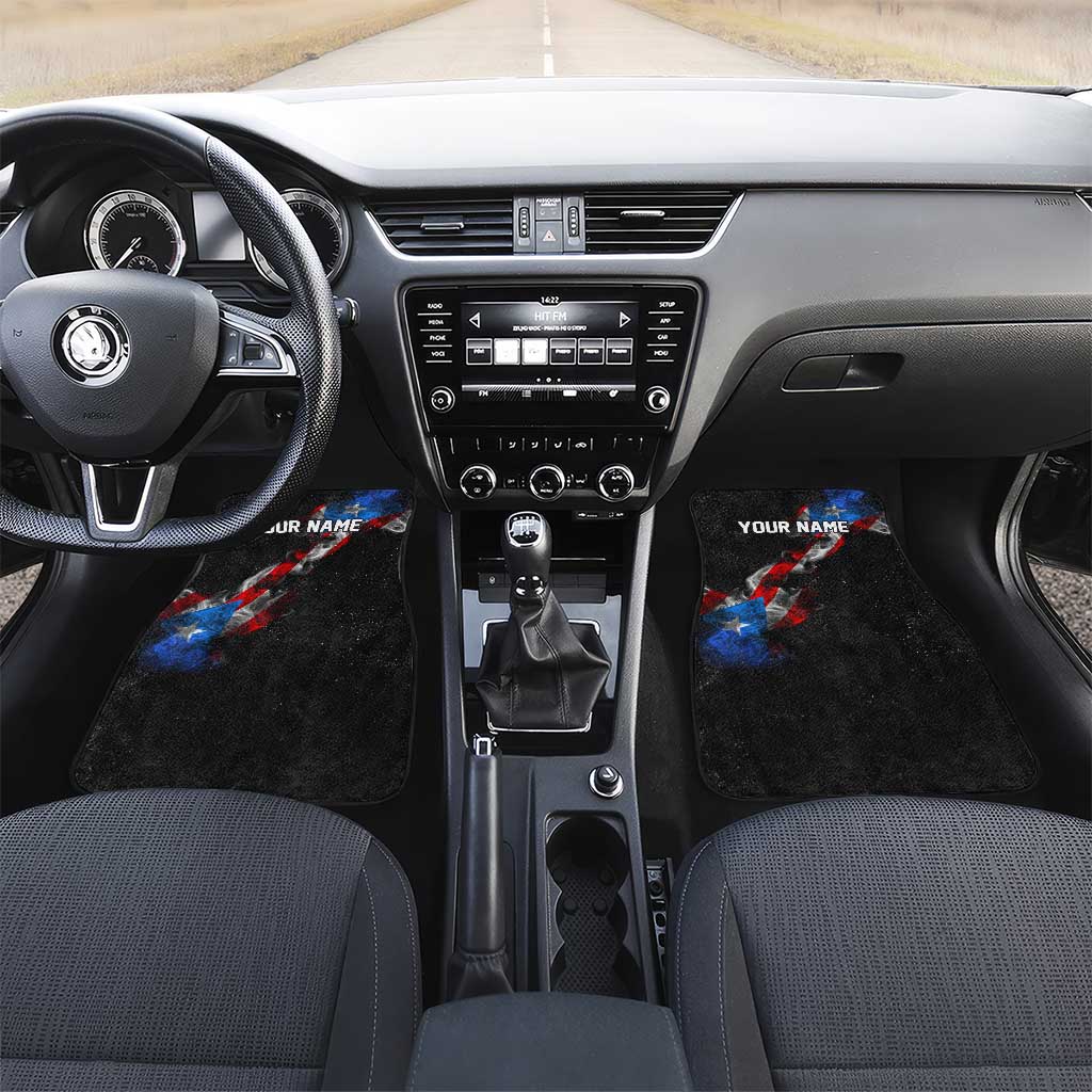 American Flag Smoke Trail Car Mats with Dartboard and Crossed Darts Graphic Design - Wonder Print Shop