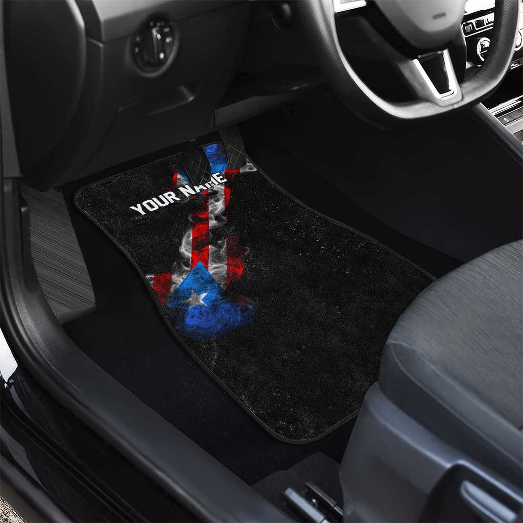 American Flag Smoke Trail Car Mats with Dartboard and Crossed Darts Graphic Design - Wonder Print Shop