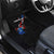 American Flag Smoke Trail Car Mats with Dartboard and Crossed Darts Graphic Design - Wonder Print Shop