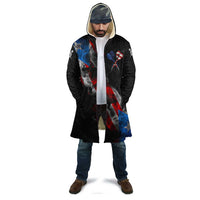 American Flag Smoke Trail Cloak with Dartboard and Crossed Darts Graphic Design - Wonder Print Shop