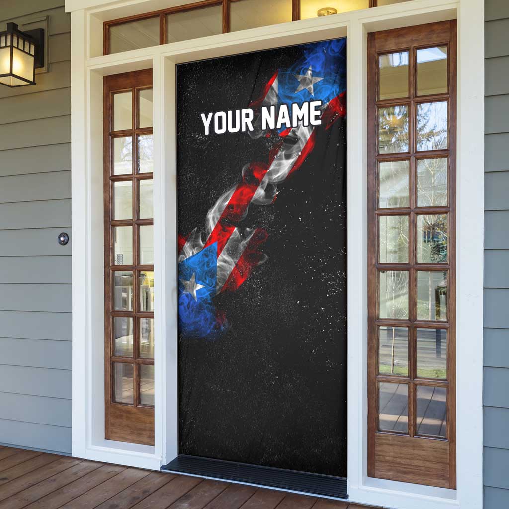 American Flag Smoke Trail Door Cover with Dartboard and Crossed Darts Graphic Design - Wonder Print Shop