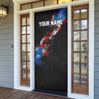 American Flag Smoke Trail Door Cover with Dartboard and Crossed Darts Graphic Design - Wonder Print Shop