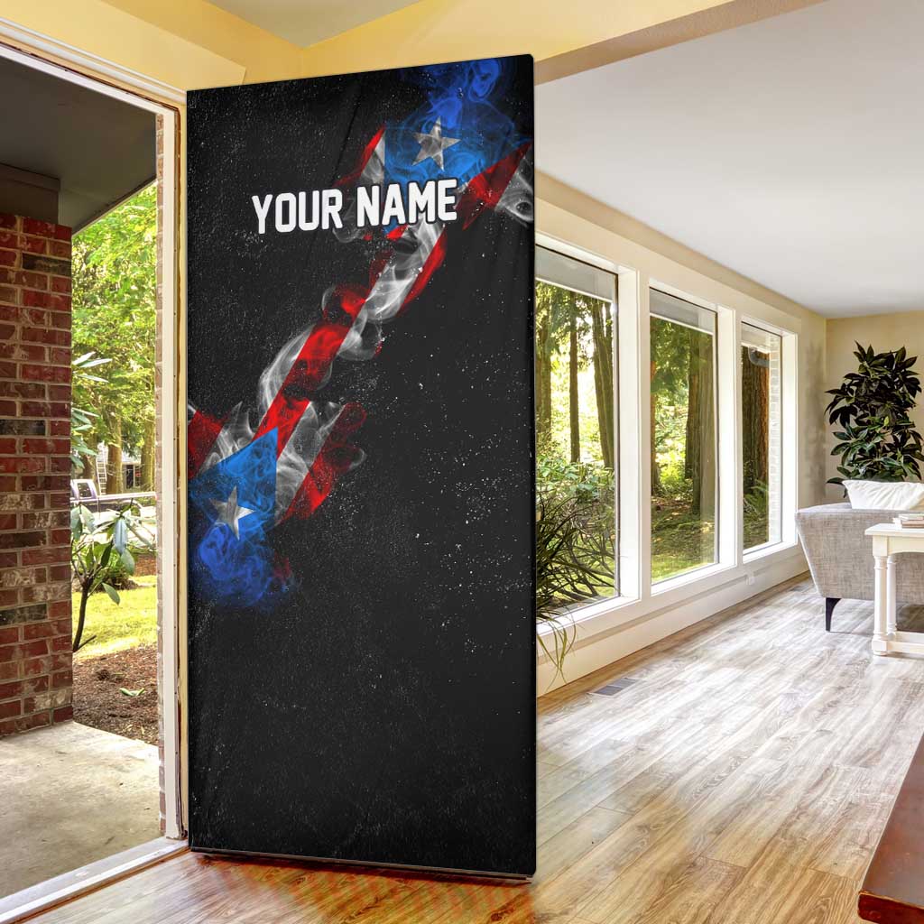 American Flag Smoke Trail Door Cover with Dartboard and Crossed Darts Graphic Design - Wonder Print Shop