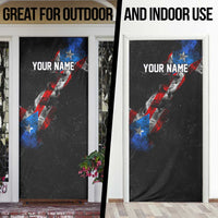 American Flag Smoke Trail Door Cover with Dartboard and Crossed Darts Graphic Design - Wonder Print Shop
