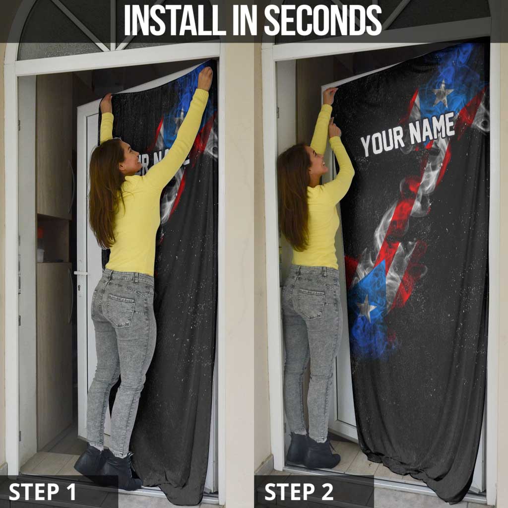 American Flag Smoke Trail Door Cover with Dartboard and Crossed Darts Graphic Design - Wonder Print Shop