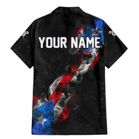 American Flag Smoke Trail Family Matching Mermaid Dress and Hawaiian Shirt with Dartboard and Crossed Darts Graphic Design - Wonder Print Shop