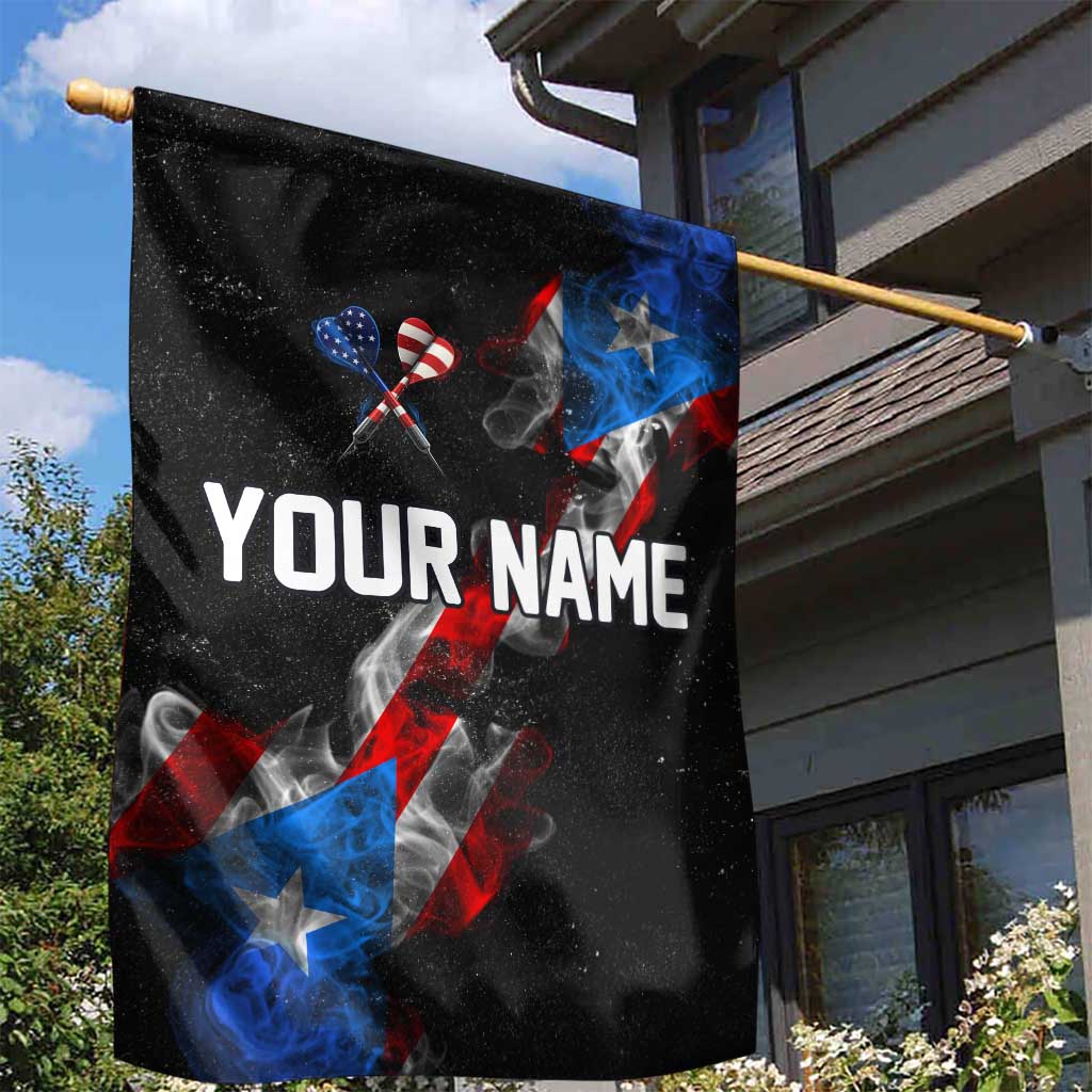 American Flag Smoke Trail Garden Flag with Dartboard and Crossed Darts Graphic Design - Wonder Print Shop