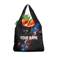 American Flag Smoke Trail Grocery Bag with Dartboard and Crossed Darts Graphic Design - Wonder Print Shop