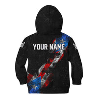 American Flag Smoke Trail Kid Hoodie with Dartboard and Crossed Darts Graphic Design - Wonder Print Shop