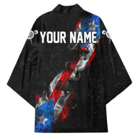American Flag Smoke Trail Kimono with Dartboard and Crossed Darts Graphic Design - Wonder Print Shop