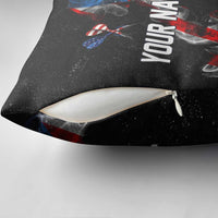 American Flag Smoke Trail Pillow Cover with Dartboard and Crossed Darts Graphic Design - Wonder Print Shop
