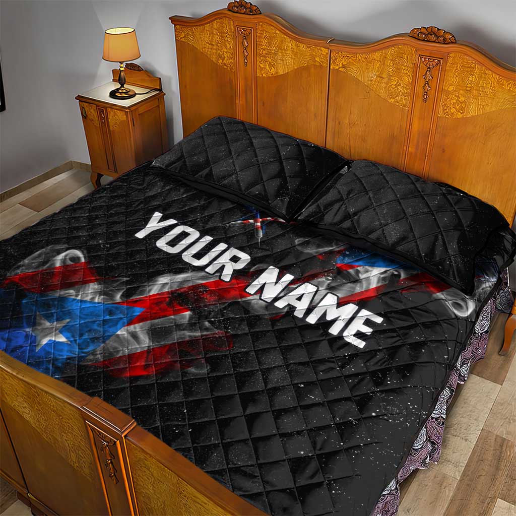 American Flag Smoke Trail Quilt Bed Set with Dartboard and Crossed Darts Graphic Design - Wonder Print Shop