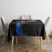 American Flag Smoke Trail Tablecloth with Dartboard and Crossed Darts Graphic Design - Wonder Print Shop