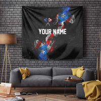 American Flag Smoke Trail Tapestry with Dartboard and Crossed Darts Graphic Design - Wonder Print Shop