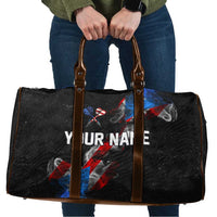 American Flag Smoke Trail Travel Bag with Dartboard and Crossed Darts Graphic Design - Wonder Print Shop