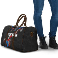 American Flag Smoke Trail Travel Bag with Dartboard and Crossed Darts Graphic Design - Wonder Print Shop