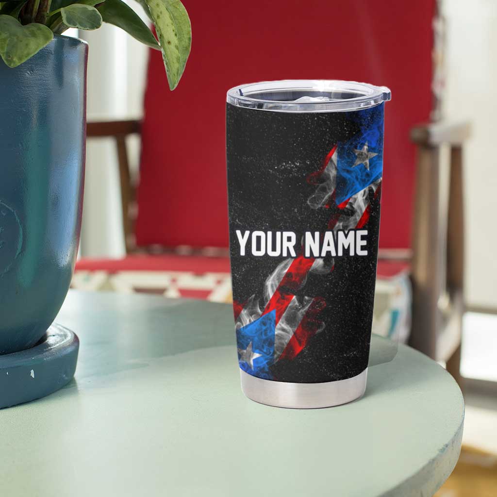 American Flag Smoke Trail Tumbler Cup with Dartboard and Crossed Darts Graphic Design - Wonder Print Shop