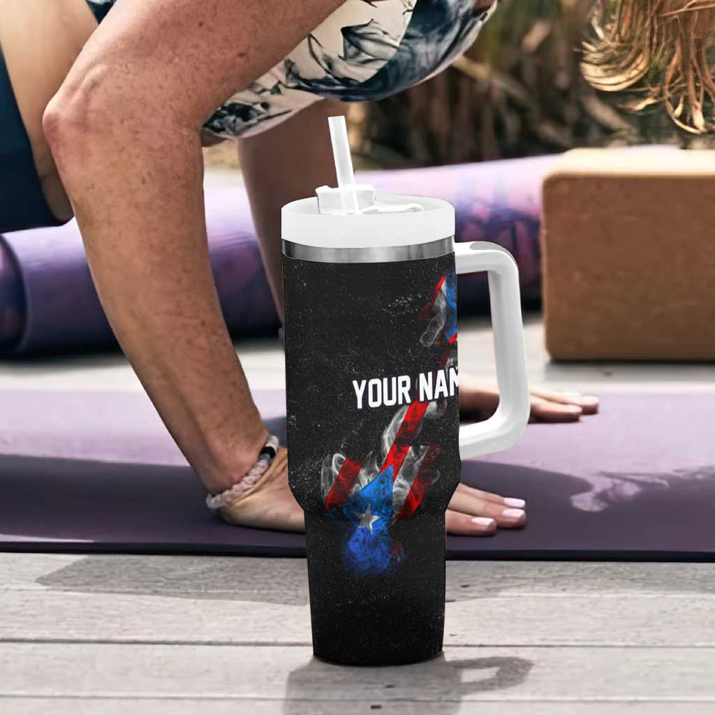 American Flag Smoke Trail Tumbler With Handle with Dartboard and Crossed Darts Graphic Design - Wonder Print Shop