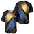 Angry Bowling Ball and Pins Baseball Jersey with Blue and Gold Metallic Stripe Graphic Design - Wonder Print Shop