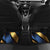 Angry Bowling Ball and Pins Car Mats with Blue and Gold Metallic Stripe Graphic Design - Wonder Print Shop