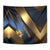 Angry Bowling Ball and Pins Tapestry with Blue and Gold Metallic Stripe Graphic Design - Wonder Print Shop