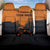 Flying Eagle Carrying Bowling Ball Back Car Seat Cover with Grunge Orange and Black Splatter Design - Wonder Print Shop