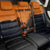 Flying Eagle Carrying Bowling Ball Back Car Seat Cover with Grunge Orange and Black Splatter Design - Wonder Print Shop