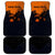 Flying Eagle Carrying Bowling Ball Car Mats with Grunge Orange and Black Splatter Design - Wonder Print Shop