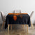 Flying Eagle Carrying Bowling Ball Tablecloth with Grunge Orange and Black Splatter Design - Wonder Print Shop