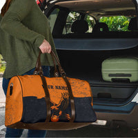 Flying Eagle Carrying Bowling Ball Travel Bag with Grunge Orange and Black Splatter Design - Wonder Print Shop