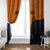 Flying Eagle Carrying Bowling Ball Window Curtain with Grunge Orange and Black Splatter Design - Wonder Print Shop