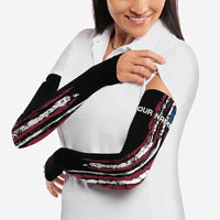 Distressed American Flag Arm Sleeves with Bowling Pins and Ball Vertical Stripe Design - Wonder Print Shop