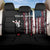 Distressed American Flag Back Car Seat Cover with Bowling Pins and Ball Vertical Stripe Design - Wonder Print Shop