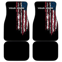 Distressed American Flag Car Mats with Bowling Pins and Ball Vertical Stripe Design - Wonder Print Shop
