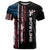 Distressed American Flag T Shirt with Bowling Pins and Ball Vertical Stripe Design - Wonder Print Shop