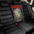 Custom Christmas Bass Fishing Back Car Seat Cover Santa Hat and Holiday Lights on Black Background - Wonder Print Shop