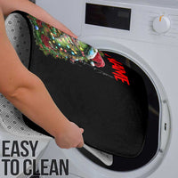 Custom Christmas Bass Fishing Bathroom Set Santa Hat and Holiday Lights on Black Background - Wonder Print Shop