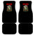 Custom Christmas Bass Fishing Car Mats Santa Hat and Holiday Lights on Black Background - Wonder Print Shop