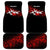Red Bowling Ball and Pins Design Car Mats with Fiery Smoke Background and Custom Team Name Text - Wonder Print Shop