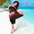 Red Bowling Ball and Pins Design Sarong with Fiery Smoke Background and Custom Team Name Text - Wonder Print Shop