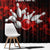 Red Bowling Ball and Pins Design Window Curtain with Fiery Smoke Background and Custom Team Name Text - Wonder Print Shop