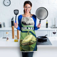 Catfish and Underwater Scene Design Apron with Forest Background and Fishing Theme Elements - Wonder Print Shop