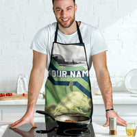 Catfish and Underwater Scene Design Apron with Forest Background and Fishing Theme Elements - Wonder Print Shop