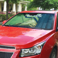 Catfish and Underwater Scene Design Auto Sun Shade with Forest Background and Fishing Theme Elements - Wonder Print Shop