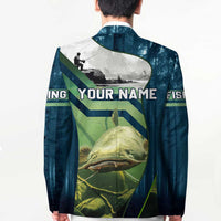 Catfish and Underwater Scene Design Blazer with Forest Background and Fishing Theme Elements - Wonder Print Shop