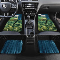 Catfish and Underwater Scene Design Car Mats with Forest Background and Fishing Theme Elements - Wonder Print Shop