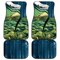 Catfish and Underwater Scene Design Car Mats with Forest Background and Fishing Theme Elements - Wonder Print Shop