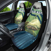 Catfish and Underwater Scene Design Car Seat Cover with Forest Background and Fishing Theme Elements - Wonder Print Shop