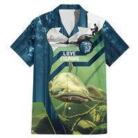 Catfish and Underwater Scene Design Family Matching Mermaid Dress and Hawaiian Shirt with Forest Background and Fishing Theme Elements - Wonder Print Shop