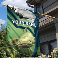 Catfish and Underwater Scene Design Garden Flag with Forest Background and Fishing Theme Elements - Wonder Print Shop